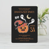 Invitation Kawaii Jack O' Lantern Déplaisant (Debout devant)