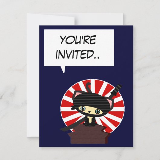 invitation kawaii japan ninja (Devant)