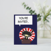 invitation kawaii japan ninja (Debout devant)