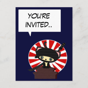 invitation kawaii japan ninja