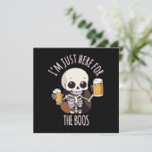 Invitation Kawaii Skeleton Halloween Oktoberfest (Debout devant)