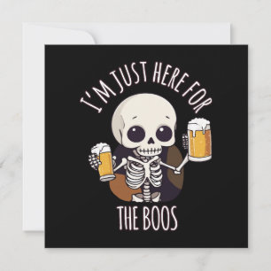 Invitation Kawaii Skeleton Halloween Oktoberfest