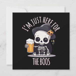 Invitation Kawaii Skeleton Halloween Oktoberfest