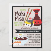 Invitation Kawaii Soirée Sushi (Devant)