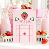 Invitation Kawaii Strawberry Baby Shower Bingo Game Card