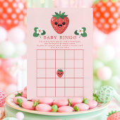 Invitation Kawaii Strawberry Baby Shower Bingo Game Card
