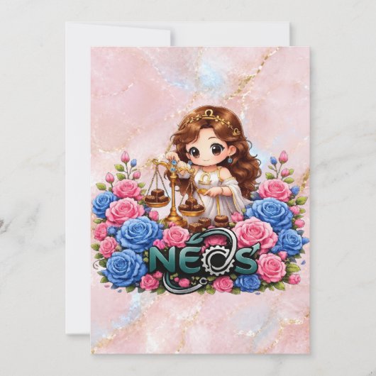 Invitation Kawaii Zodiac Neos Balance (Devant)