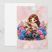 Invitation Kawaii Zodiac Neos Balance (Devant / Derrière)