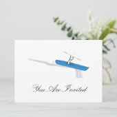 Invitation Kayaker sur l'eau (Debout devant)