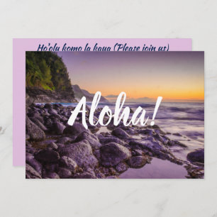 Invitation Ke’e Beach at Sunrise, Kauai, Hawaii