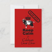 Invitation Keep Calm Celebrate Chinese New Year Goat (Devant)