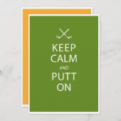 Invitation Keep Calm - Golf 70th Birthday (Devant / Derrière)