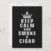 Invitation Keep Calm Smoke Cigar Smoker Humidor (Devant)