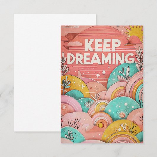 INVITATION KEEP DREAMING (Devant / Derrière)