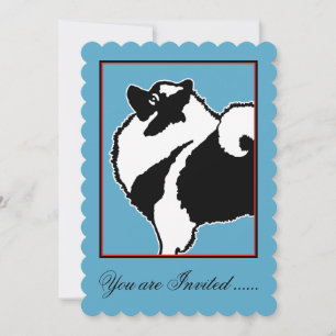 Invitation Keeshond Graphics - Cute Original Chig Art