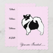 Invitation Keeshond Graphics - Cute Original Chig Art (Devant / Derrière)