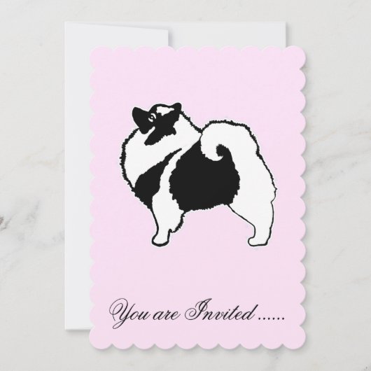 Invitation Keeshond Graphics - Cute Original Chig Art (Devant)