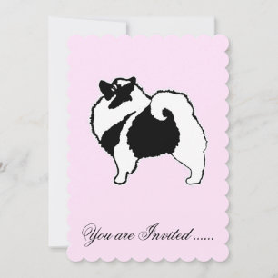 Invitation Keeshond Graphics - Cute Original Chig Art