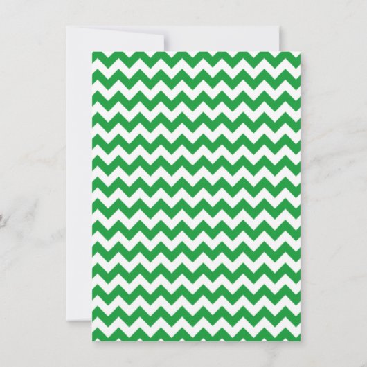 Invitation Kelly Green Chevron (Dos)