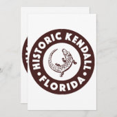 Invitation Kendall Florida Circle - Brown (Devant / Derrière)