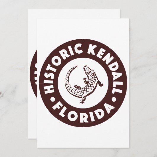 Invitation Kendall Florida Circle - Brown (Devant / Derrière)