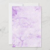 Invitation Kendall Purple Aquarelle Mariage élégant (Dos)
