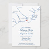 Invitation Kennebunkport Maine Élégante soirée de bienvenue d (Devant)