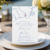 Invitation Kennebunkport ME Dîner de répétition Mariage Décon