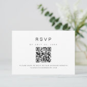 Invitation KENNEDY Moderne minimaliste QR Code Mariage RSVP (Debout devant)