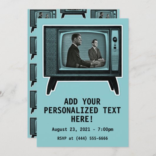 Invitation Kennedy Nixon 1960 (Devant / Derrière)