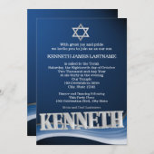 Invitation Kenneth Steel Wave Name Bar Mitzvah (Devant / Derrière)