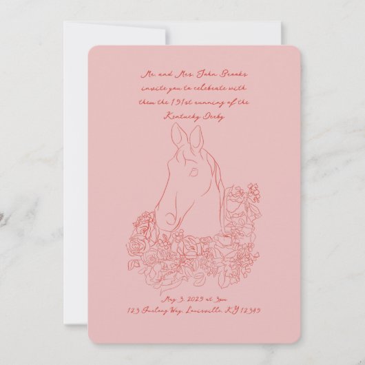 Invitation Kentucky Derby (Devant)