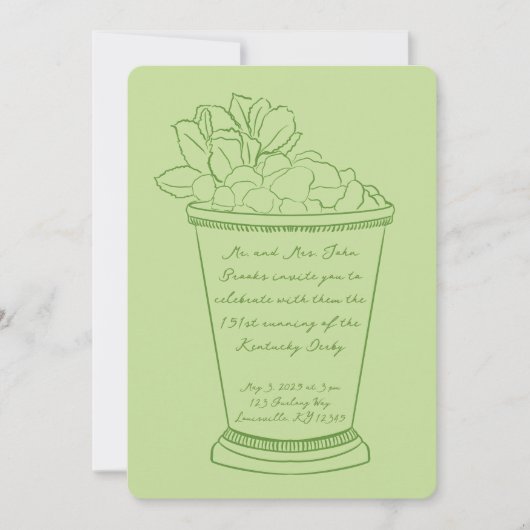 Invitation Kentucky Derby (Devant)