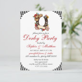 Invitation Kentucky Derby Horse Racing Themed Elegant Invite (Debout devant)