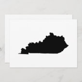 Invitation Kentucky en noir et blanc (Devant / Derrière)