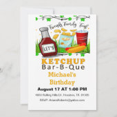 Invitation Ketchup BBQ Funny Anniversaire (Devant)