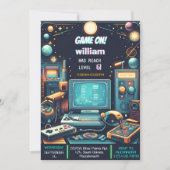 Invitation Key Fun Garçon Cool Enfants Niveau de jeu jusqu'à  (Devant)