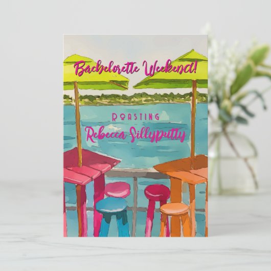 Invitation Key West Vibes Bachelorette Week-end (Debout devant)