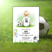 Invitation Kick up some fun Soccer Ball Boys Birthday Party I