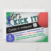 Invitation Kickball Boy Sports Anniversaire (Devant)