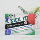 Invitation Kickball Boy Sports Anniversaire (Debout devant)