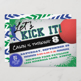 Invitation Kickball Boy Sports Anniversaire