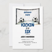 Invitation Kickin it at Six 6th Soccer Anniversaire Party II (Devant)