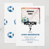 Invitation Kickin it Soccer Anniversaire (Devant / Derrière)