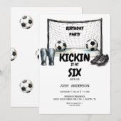 Invitation Kickin it Soccer Anniversaire (Devant / Derrière)