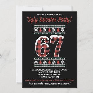 Invitation Kids' 67 Ugly Sweater Holiday Party