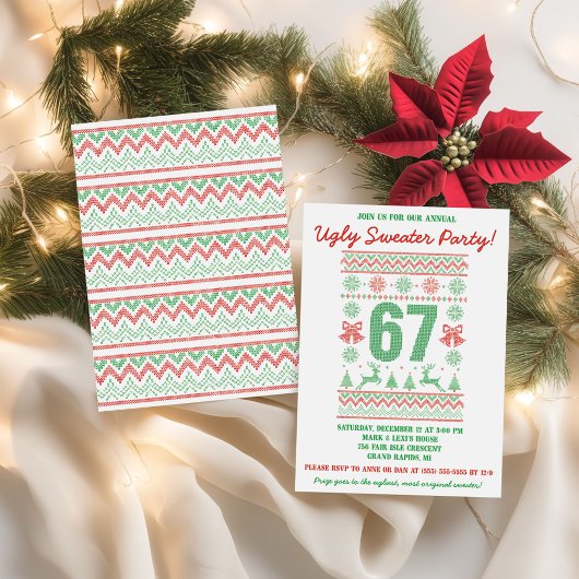 Invitation Kids' 67 Ugly Sweater Holiday Party