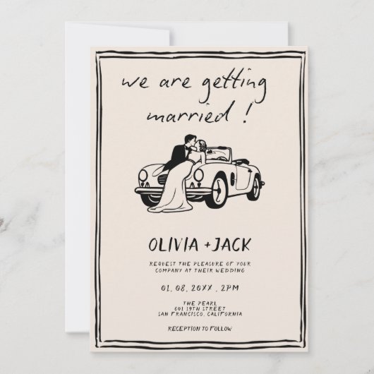 Invitation Kids Are Getting Married Photo QR Code Wedding (Devant)