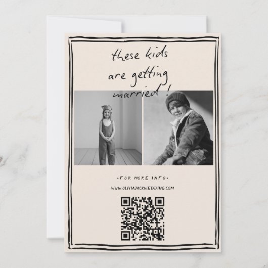 Invitation Kids Are Getting Married Photo QR Code Wedding (Dos)