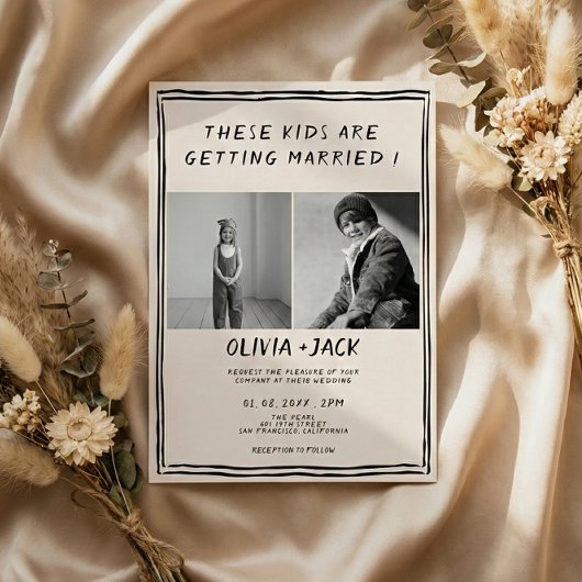 Invitation Kids Are Getting Married Photo Wedding